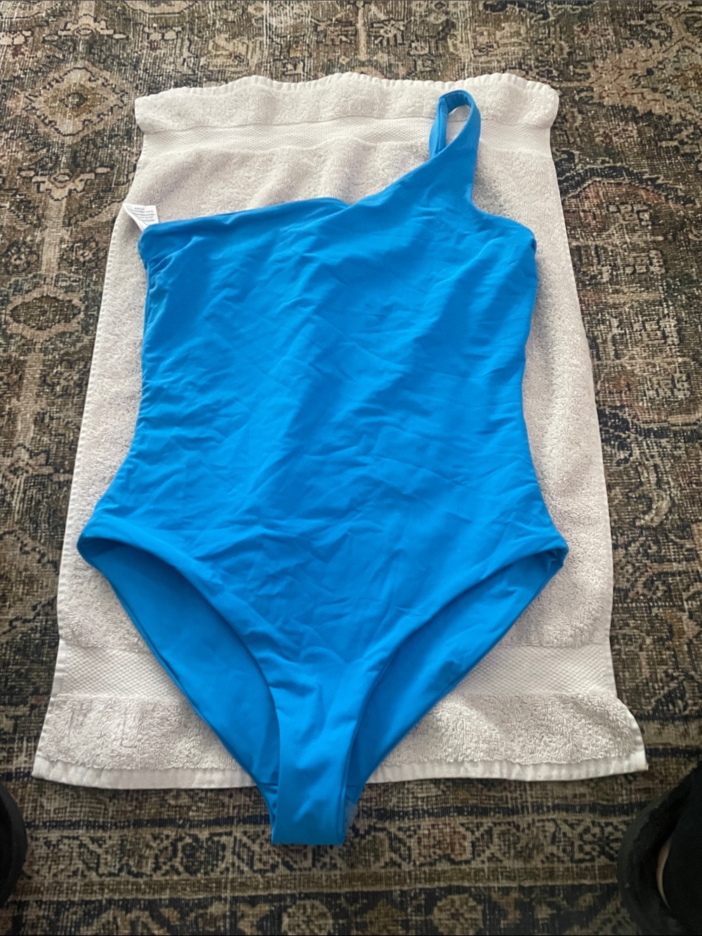 Mara Hoffman Bright Blue One-Shoulder Kid's One-Piece